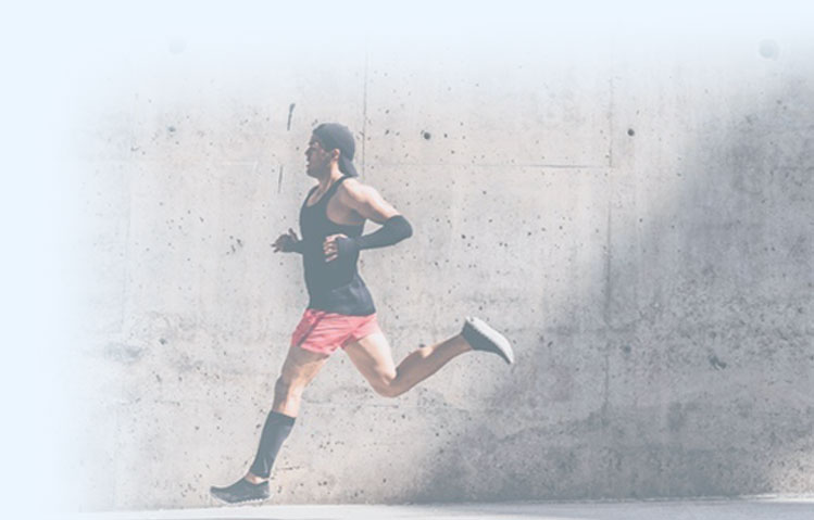 Healthy man jogging